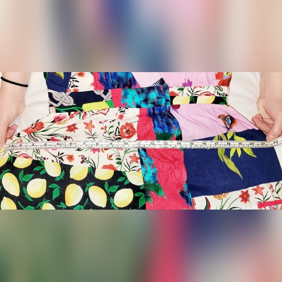 NWT-❤️-Desigual-Strappy Beach-Patch Work Wrap Maxi Dress-Size XS - Picture 13 of 16